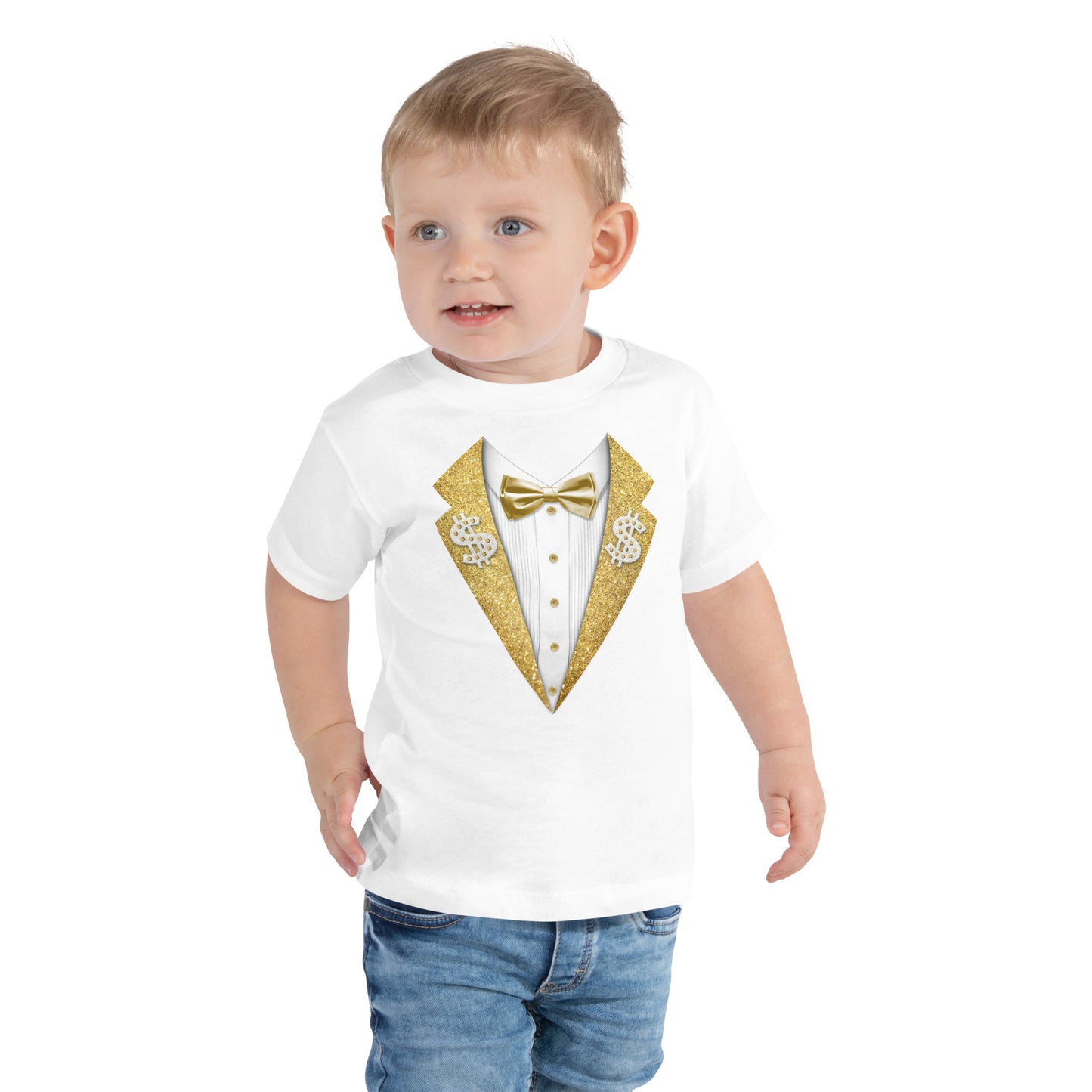 Ted DiBiase - White & Gold Toddler Suit Tee