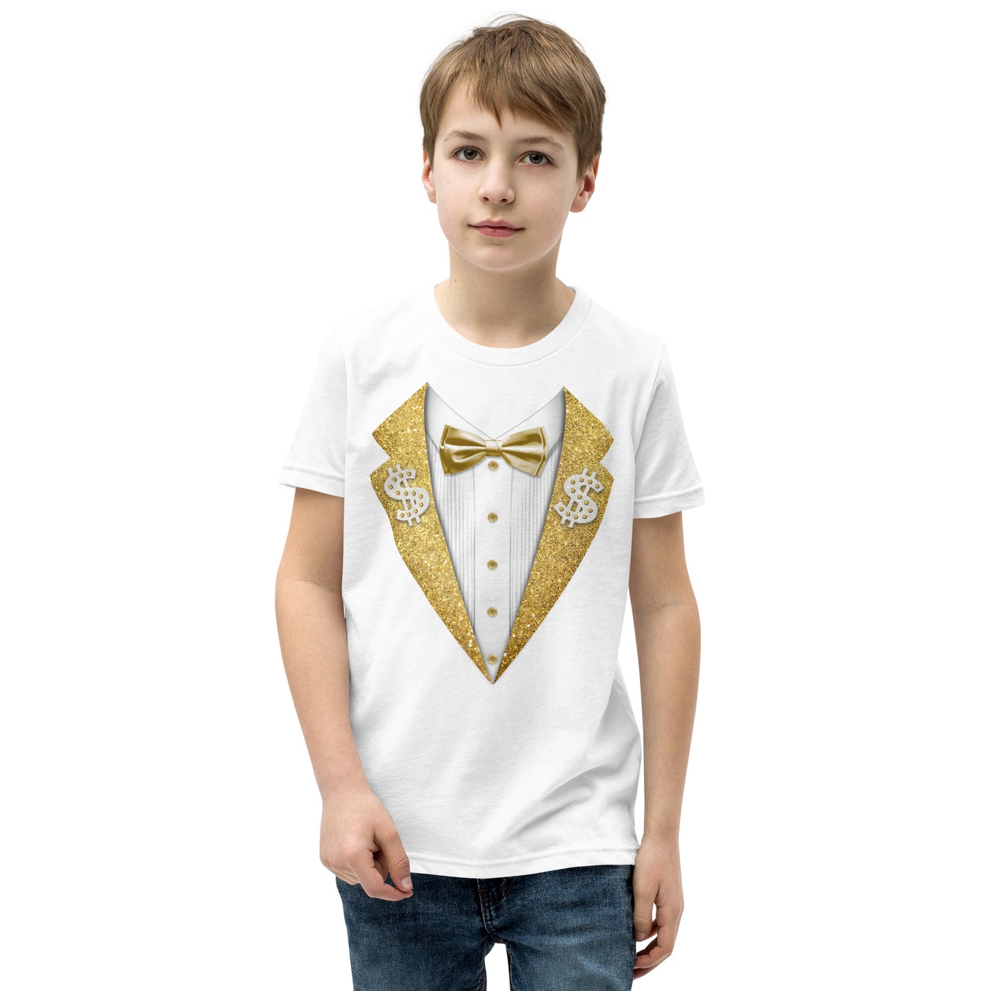 Ted DiBiase - White & Gold Youth Suit Tee