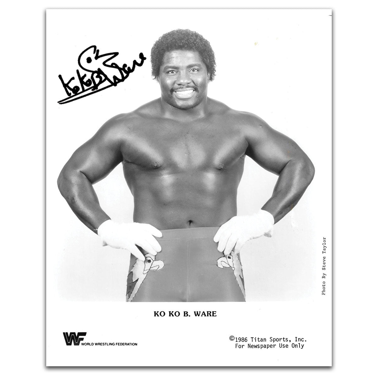 Koko B. Ware - Black & White Autographed 8x10